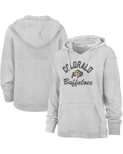 '47 Distressed Colorado Buffaloes Wrapped Up Kennedy V-neck Pullover Hoodie - Gray