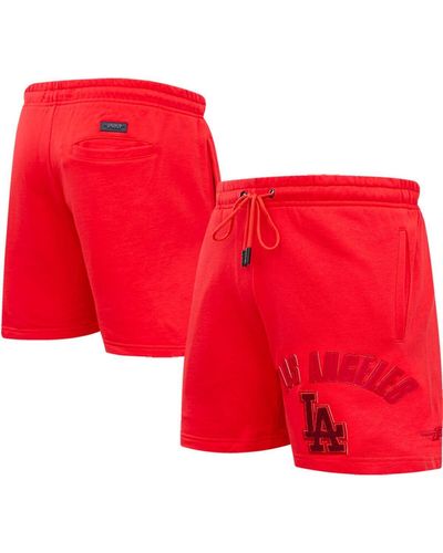 Pro Standard Los Angeles Dodgers Triple Classic Shorts - Red