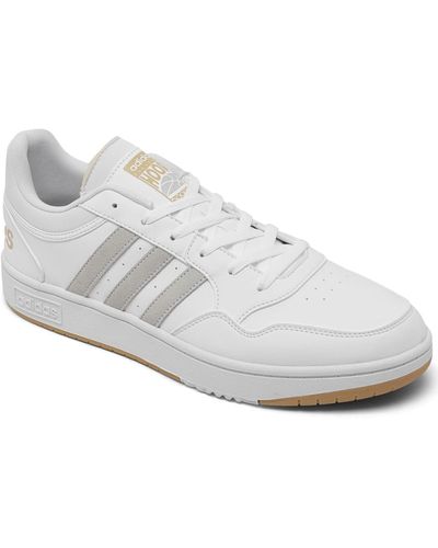 adidas Hoops 3.0 Low Classic Vintage-like Casual Sneakers From Finish Line - White