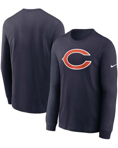 Nike Chicago Bears Navy Blue Playbook Long Sleeve T Shirt