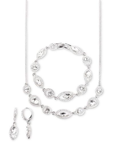 Givenchy 3-pc. Set Stone & Color Stone & Marquise Link Necklace - White