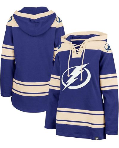 '47 Tampa Bay Lightning Superior Lacer Pullover Hoodie - Blue