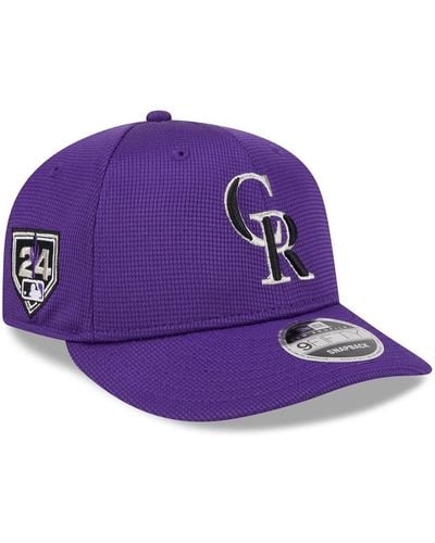 KTZ Colorado Rockies 2024 Spring Training Low Profile 9fifty Snapback Hat - Purple