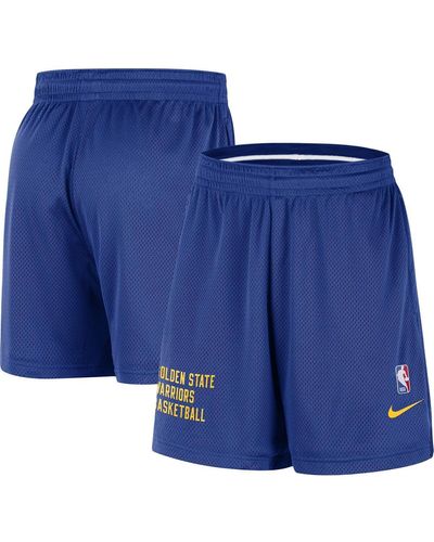 Nike And Golden State Warriors Warm Up Performance Practice Shorts - Blue
