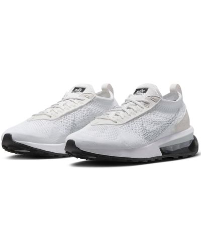 Nike Air Max Flyknit Racer Casual Sneakers From Finish Line - White