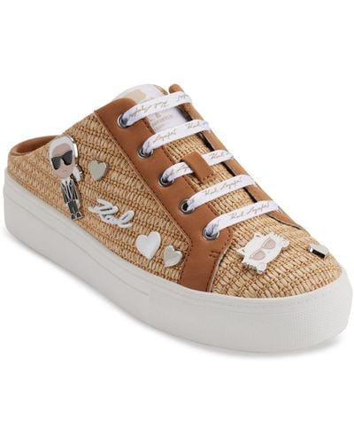 Karl Lagerfeld Cambria Embellished Slip-on Sneakers - Brown