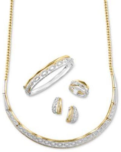 Effy Effy Diamond Chain Link Earrings Ring Necklace Bracelet Collection In 14k Gold - White