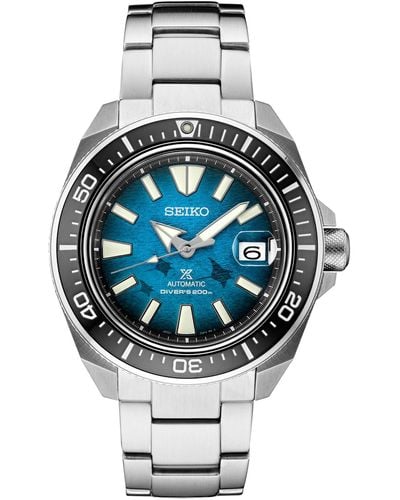 Seiko Automatic Prospex Manta Ray Diver Stainless Steel Watch 44mm - Blue