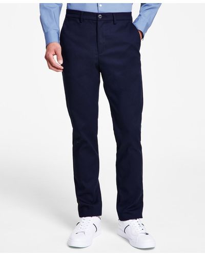 Calvin Klein Slim-fit Modern Stretch Chino Pants - Blue