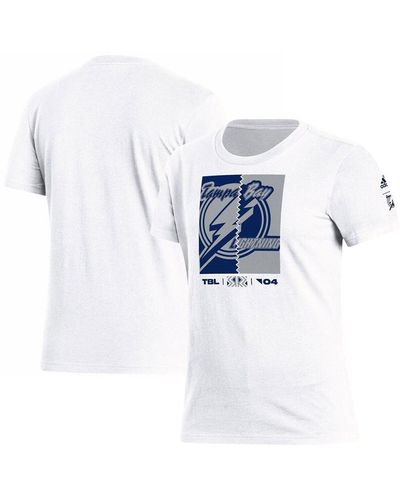 Women's adidas White Dallas Stars Reverse Retro Creator T-Shirt