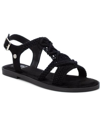 Xti Braided Strap Flat Sandals By - Black