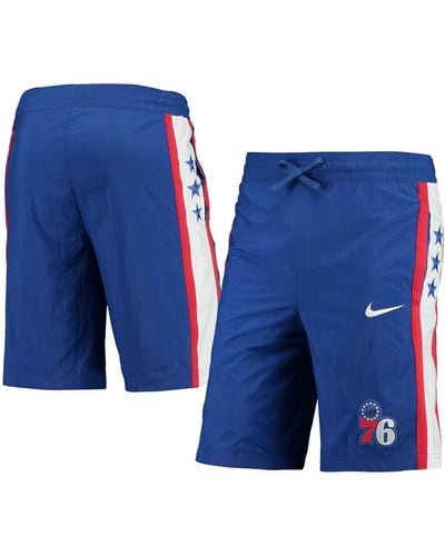 Nike Philadelphia 76ers Courtside Heritage Shorts - Blue
