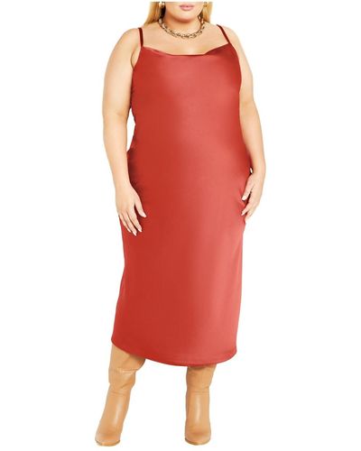 City Chic Plus Size Alani Dress - Red