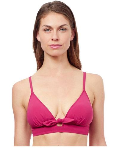 Gottex Plus Size Dandy Bow Tie Bikini Swim Top - Pink