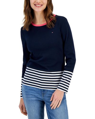 tops for 67% | off Long-sleeved Hilfiger Online | Women Sale to Tommy Lyst up