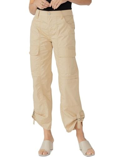 Sanctuary Cali Solid Roll-tab-cuffs Cargo Pants - Natural