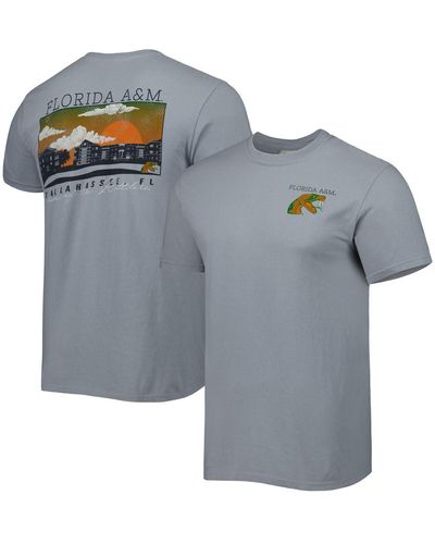 Image One Florida A&m Rattlers Campus Scenery Comfort Color T-shirt - Blue
