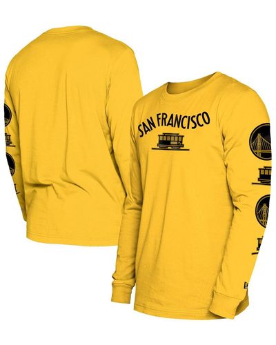 KTZ Golden State Warriors 2023/24 City Edition Long Sleeve T-shirt - Yellow