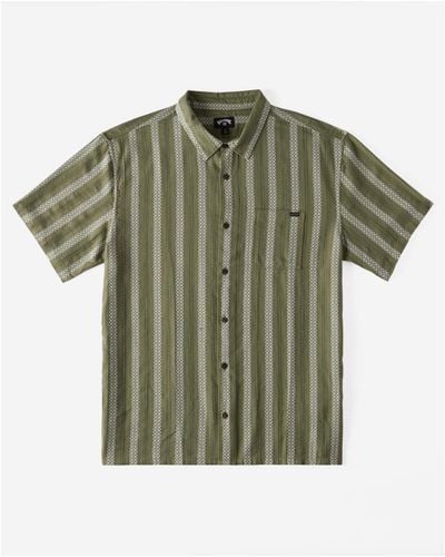 Billabong Sundays Jacquard Short Sleeves Shirt - Green