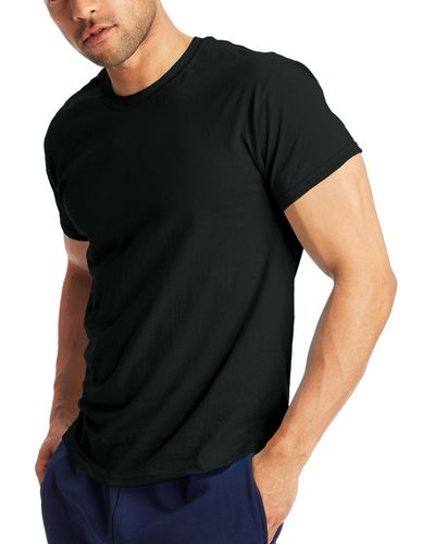 Hanes X-temp Short Sleeve Crewneck T-shirt - Black