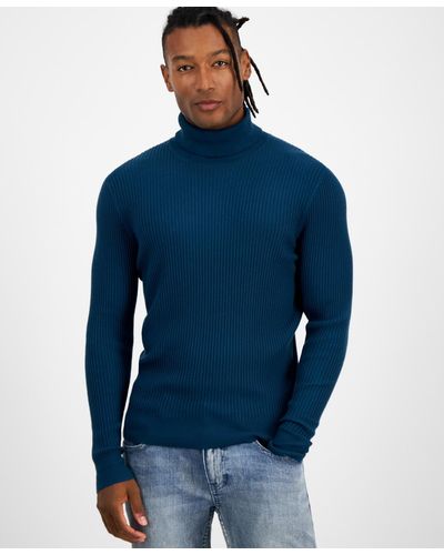 INC International Concepts Ascher Rollneck Sweater - Blue