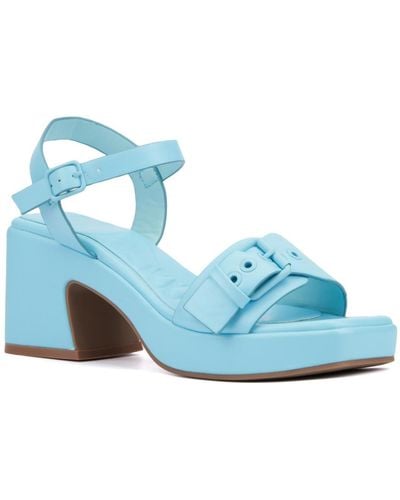 Olivia Miller Slay Platform Heel Sandal - Blue