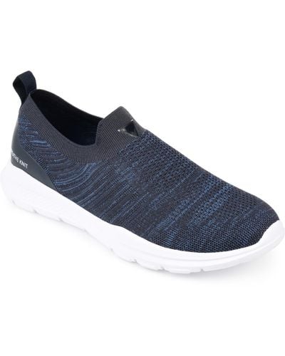 Vance Co. Pierce Casual Slip-on Knit Walking Sneakers - Blue