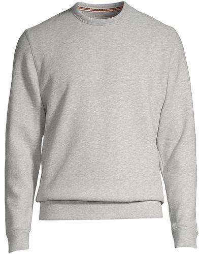Lands' End Tall Long Sleeve Serious Sweats Crewneck Sweatshirt - Gray