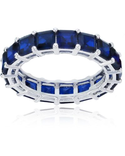 Macy's Created Spinel Princess Cut Eternity Band - Blue