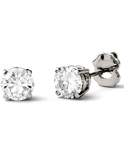 Charles & Colvard Moissanite Stud Earrings (1 Ct. T.w. Diamond Equivalent - Metallic