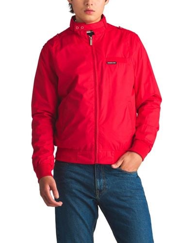 Members Only Classic Iconic Racer Jacket (slim Fit) - Red