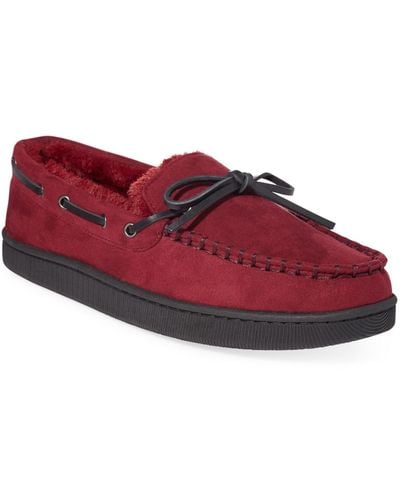 Club Room Moccasin Slippers - Red