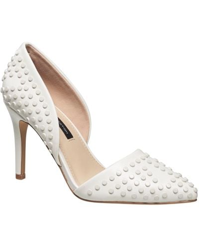French Connection Forever Studded Pumps - White