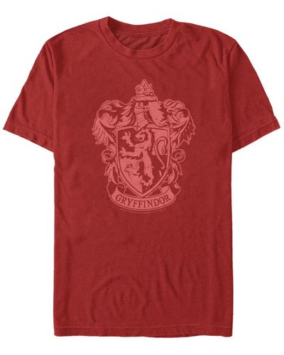 Fifth Sun Simple Gryffindor Short Sleeve Crew T-shirt - Red