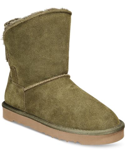 Style & Co. Teenyy Cold-weather Booties, Created For Macy's - Green