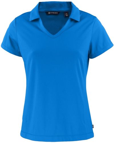 Cutter & Buck Plus Size Daybreak Eco Recycled V-neck Polo Shirt - Blue