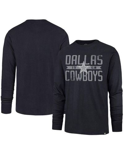 47 Brand Navy Dallas Cowboys Wide Out Franklin Long Sleeve T-shirt - Blue