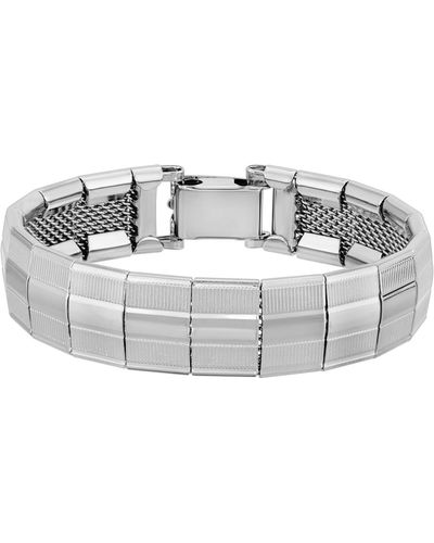 2028 Silver-tone Wide Link Bracelet - Metallic