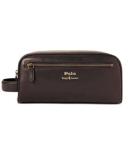 Polo Ralph Lauren Leather Travel Case - Brown