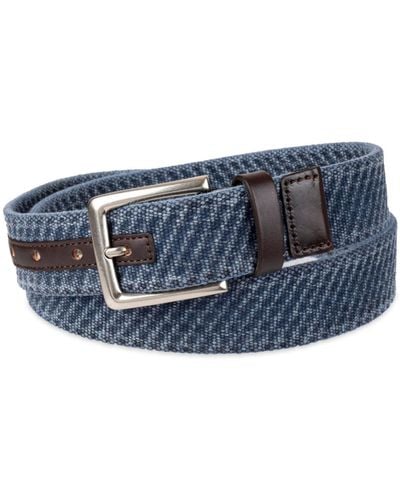 Tommy Bahama Casual Textured Canvas Web Belt - Blue