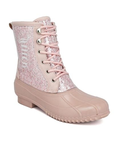 Juicy Couture Talos Glitter Rain Boots - Pink