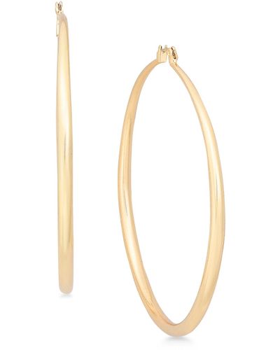 INC International Concepts Gold-tone Large Hoop Earrings - Metallic
