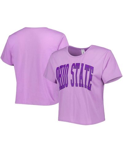 ZooZatZ Ohio State Buckeyes Core Fashion Cropped T-shirt - Purple