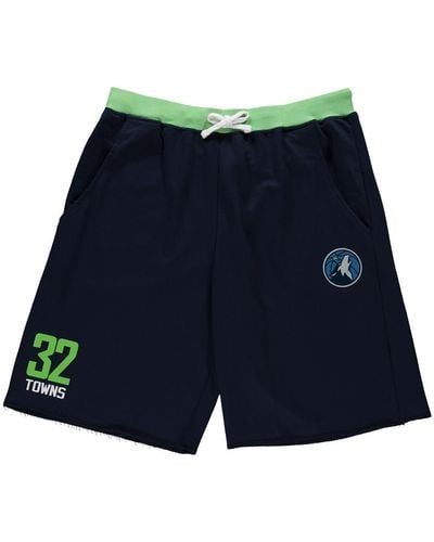 Profile Karl-anthony Towns Minnesota Timberwolves Big And Tall French Terry Name And Number Shorts - Blue