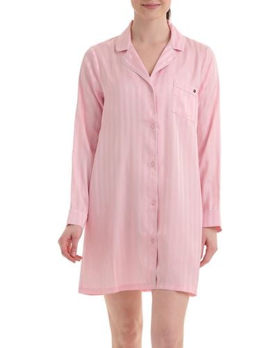 Tommy Hilfiger Shadow Stripe Sleepshirt - Pink