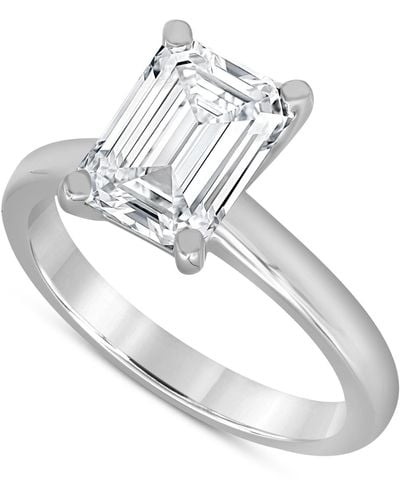 Badgley Mischka Certified Lab Grown Diamond Emerald-cut Solitaire Engagement Ring (5 Ct. T.w. - White