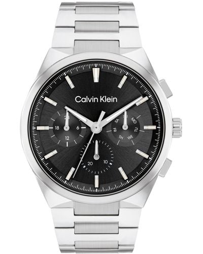 Calvin Klein Distinguish -tone Stainless Steel Bracelet Watch 44mm - Gray
