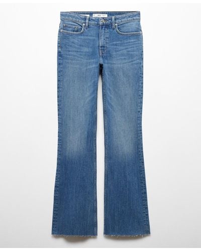 Mango Medium-rise Flared Jeans - Blue