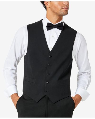 Tommy Hilfiger Modern-fit Flex Stretch Tuxedo Vest - Black