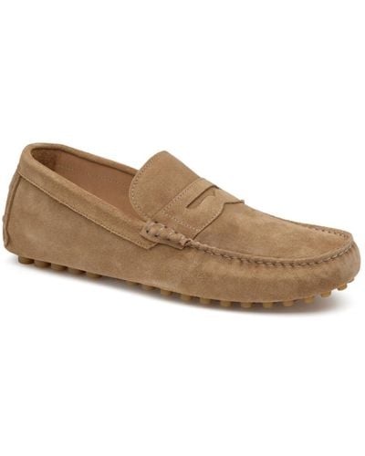 Johnston & Murphy Athens Penny Loafers - Brown